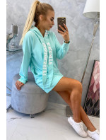 Šaty s kapucí Oversize mint