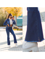 Sexy dark denim used look flarred Jeans