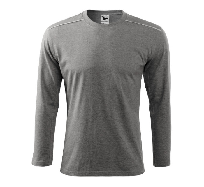 Long Sleeve triko unisex tmavě šedý melír