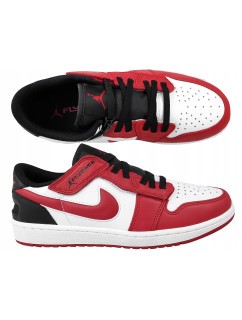 Pánské sportovní boty Air Jordan 1 Low FlyEase M DM1206-163 Červeno-bílá s černou - Nike