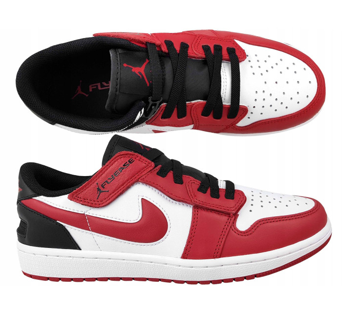 Pánské sportovní boty Air Jordan 1 Low FlyEase M DM1206-163 Červeno-bílá s černou - Nike