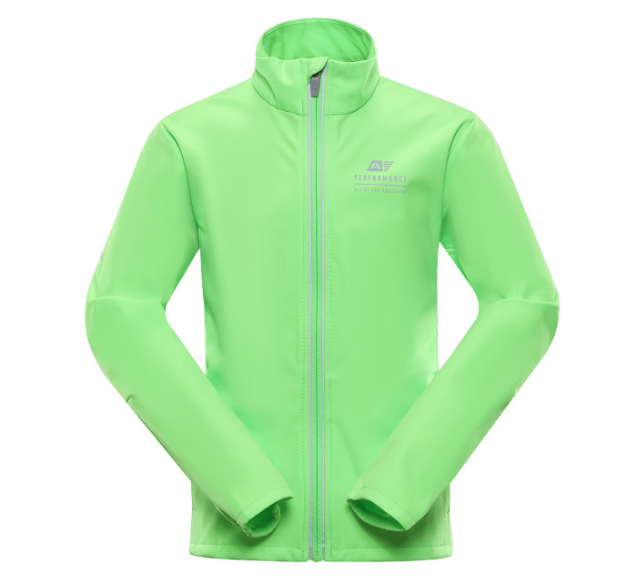 Dětská softshellová bunda s membránou ALPINE PRO MULTO neon green gecko