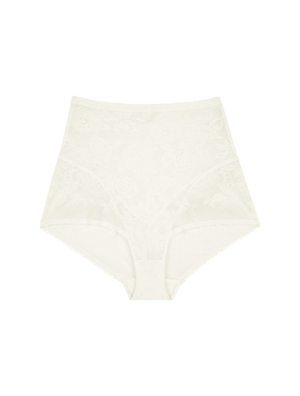 Dámské kalhotky Wild Rose Sensation Highwaist Panty - WHITE - bílé 00GZ - TRIUMPH