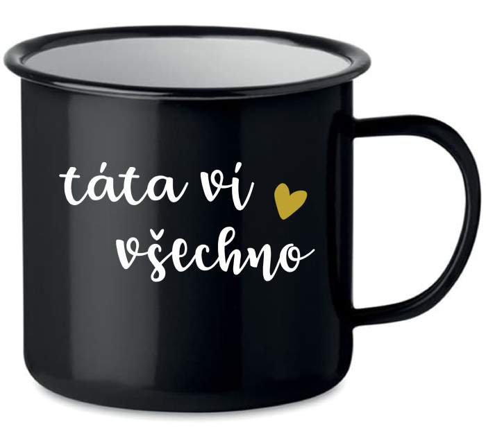 TÁTA VÍ VŠECHNO - černý plecháček 350 ml