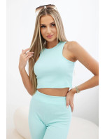 model 18752904 set mikina + top + legíny mint - K-Fashion