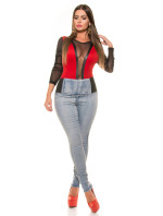 Curvy  High Waist Skinny Jeans model 19605218 - Style fashion