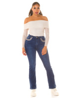 Sexy Highwaist Bootcut Jeans with glitter details