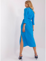 Neformální šaty z modré viskózy