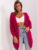 Dámský fuchsiový oversize cardigan