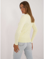 Sweter AT SW  jasny żółty model 20479897 - FPrice