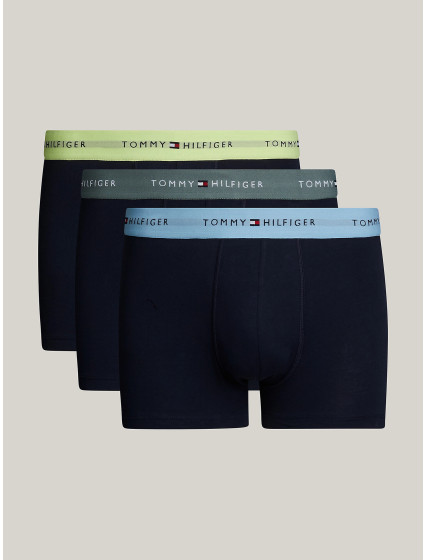 Pánské boxerky 3Pack UM0UM02763 0T9 tm. modré - Tommy Hilfiger