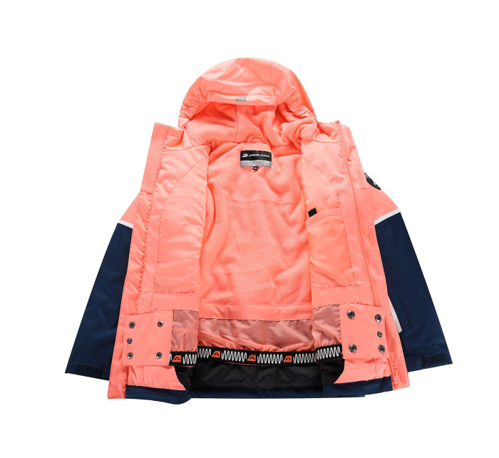 Dětská lyžařská bunda s membránou ptx ALPINE PRO ZARIBO neon salmon