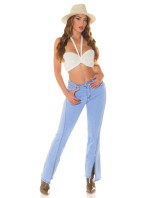 Sexy Highwaist flared Jeans with Slit