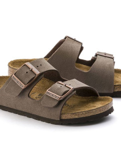 Dětské žabky Birkenstock Arizona Kids Birko-Flor Nubuck Mocha narrow (0552893)