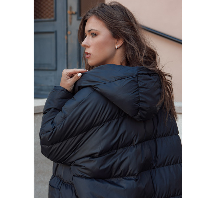 Dámská zimní bunda oversize s kapucí ANNIKA černá Dstreet TY4541