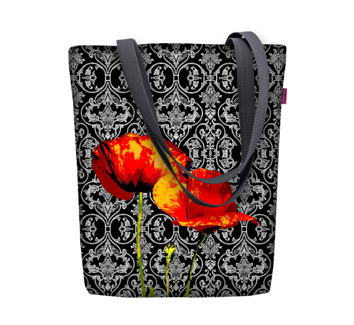 Bertoni Plátěná taška Sunny Poppies Black