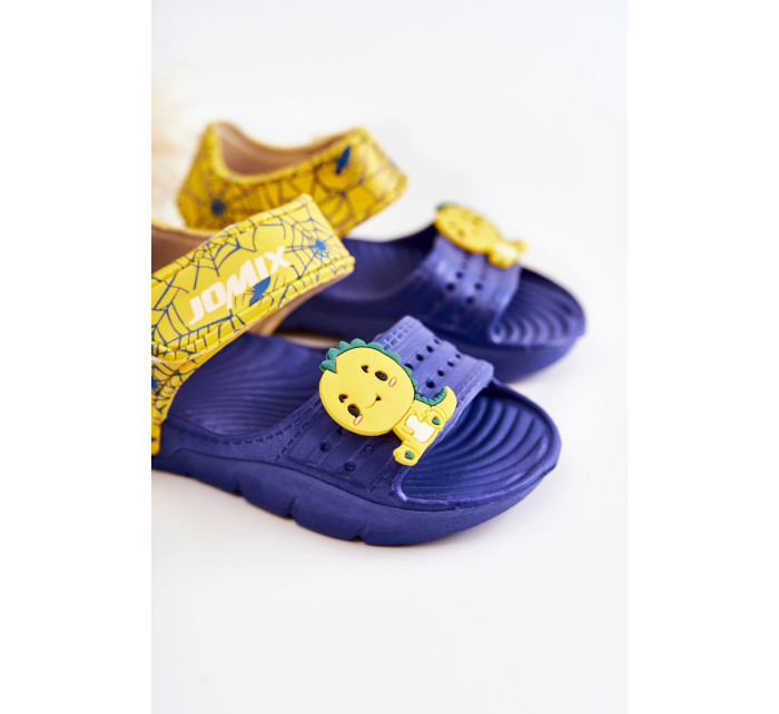 Lehké pěnové dětské sandály se suchým zipem námořnická modrá Asti
