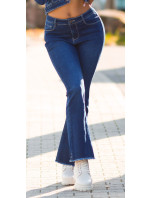 Sexy dark denim used look flarred Jeans