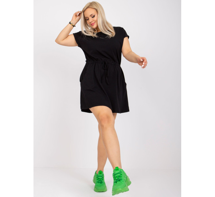 Kori černé šaty plus size s kapsami