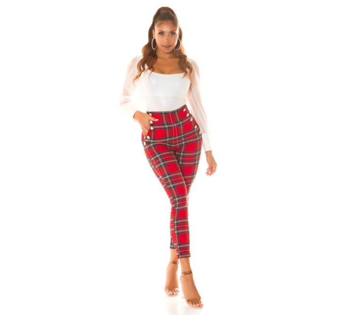 Sexy Koucla checkered Highwaist Pants