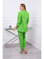 Elegantní set bundy a kalhot světle zelené barvy