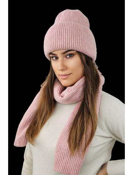 Hat&Scarf model 19142571 Tmavě růžová - Kamea