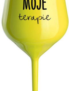 MOJE TERAPIE - žlutá nerozbitná sklenice na víno 470 ml
