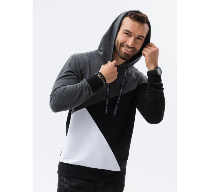 Pánská mikina Ombre Hoodie B1050 Black