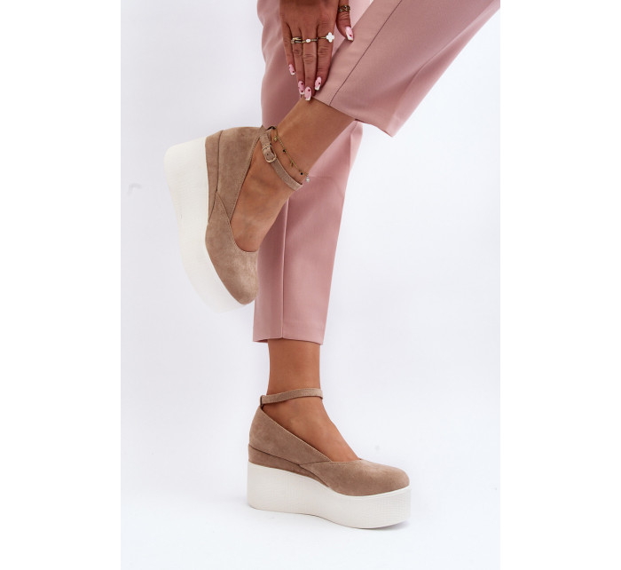 Dámské béžové espadrilky Malla Wedge