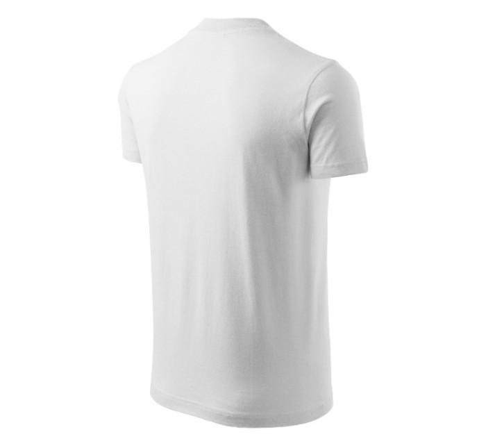 V-neck tričko unisex bílá