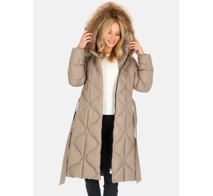 PERSO Coat BLH241012FXR Béžová barva