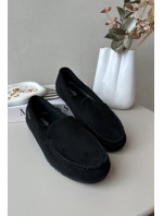 Dámské mokasíny vyrobené z Eco Suede Black Amrutia