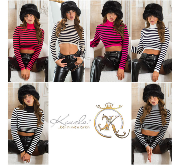 Sexy koucla turtelneck crop pullover