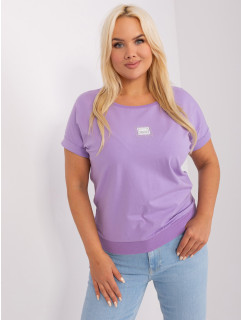 Fialová halenka plus size s kamínky