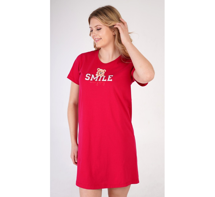 Dámská noční košile s krátkým rukávem model 18598328 Smile - Vienetta