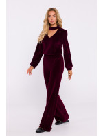 Trousers model 20677480 Maroon - Made Of Emotion