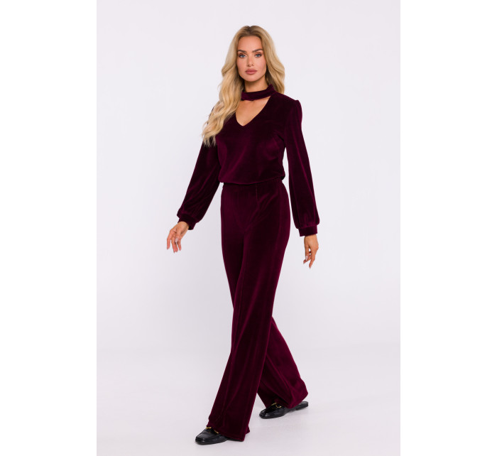 Trousers model 20677480 Maroon - Made Of Emotion