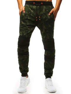 Zelené pánské camo zelené tepláky Dstreet UX3495