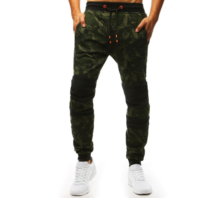 Zelené pánské camo zelené tepláky Dstreet UX3495