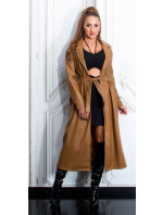 Sexy model 19620535 Leather Coat with Belt - Style fashion