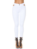 White Highwaist Jeans with model 19623119 - Style fashion