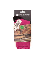 Ponožky z merino vlny ALPINE PRO PHALTE fuchsia red