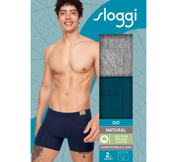 Pánské boxerky GO Natural Short C2P - UNKNOWN - vícebarevné V001 - SLOGGI