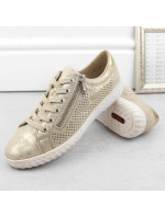 Kožená pohodlná polobotka Rieker W RKR694 beige