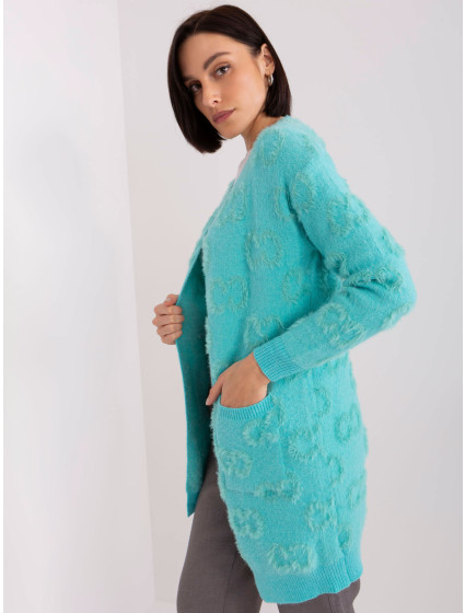 Mint cardigan se vzory