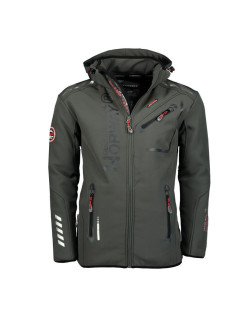 B MEN M Grey / Black softshellová bunda model 20735559 - Geographical Norway