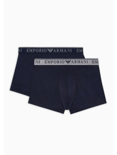 Pánské boxerky 2PACK 111769 3F720 70835 tm. modré - Emporio Armani