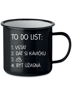 TO DO LIST:  BÝT ÚŽASNÁ - černý plecháček 350 ml