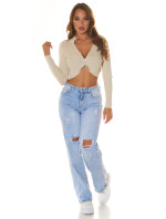 Sexy crop cardigan with model 19634986 - Style fashion