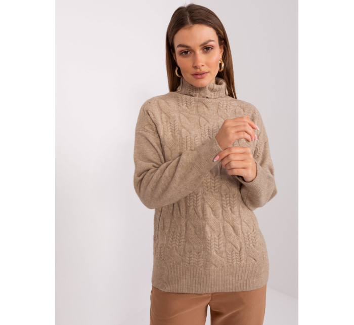 Sweter AT SW model 20742436 jasny brązowy - FPrice